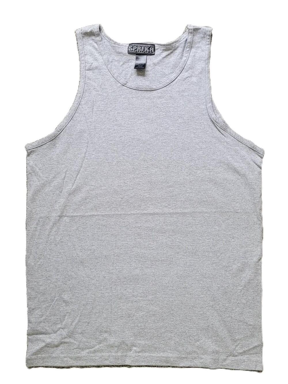 SPRFKR Men’s Small Gray Tank Top Sleeveless Undershirt Casual Muscle Tee - NEW